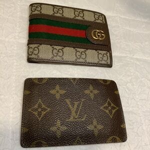 Gucci Ophelia Mens Bi Fold Wallet & Louis Vuitton Card Holder